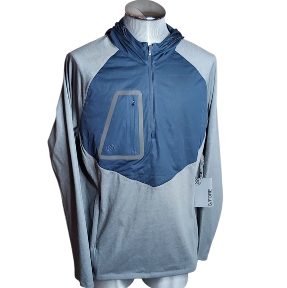 G/FORE Blue and Gray Performance Jacket - Picture 8 of 16